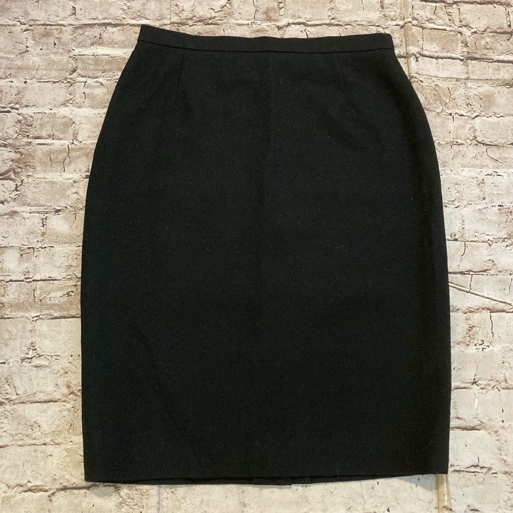 NWT ESCADA Couture black wool pencil skirt size 42 equals L